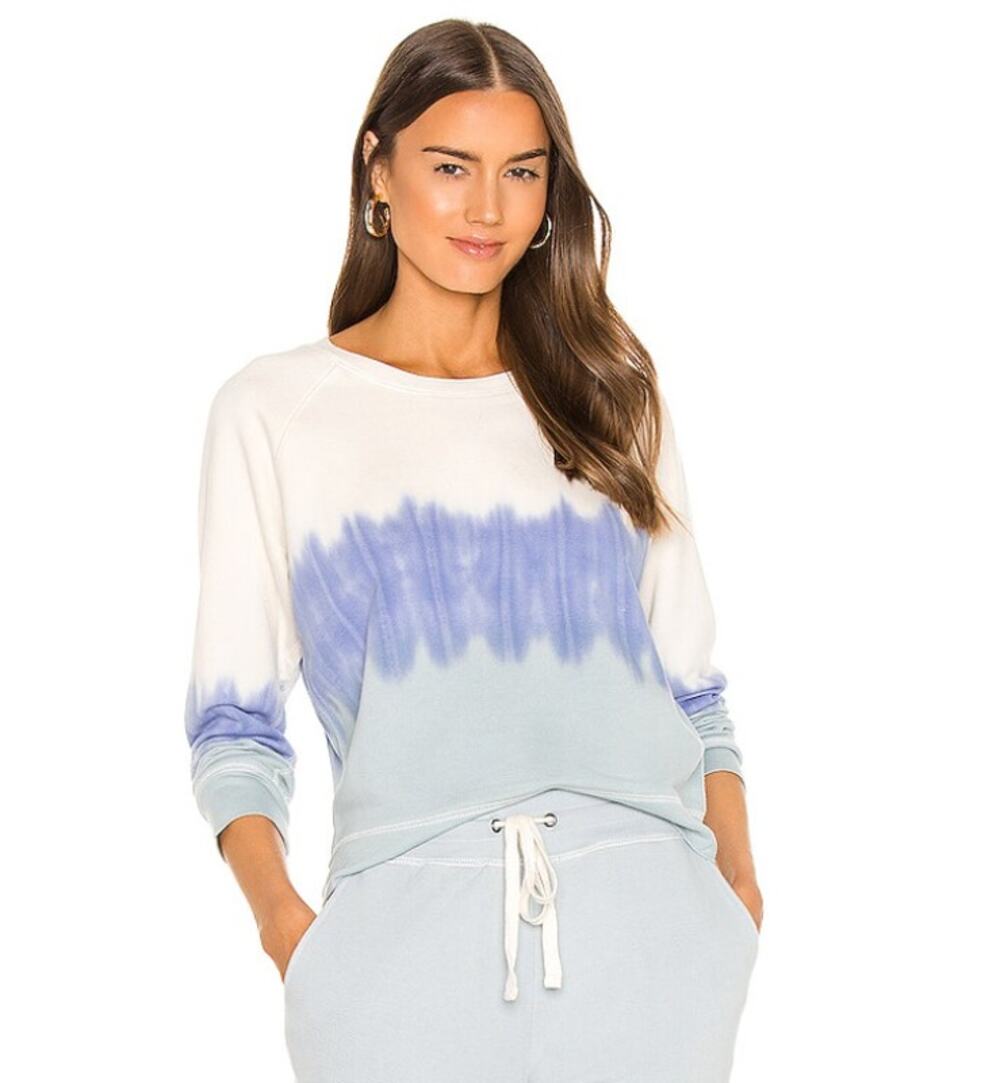 RAILS Theo Crewneck Sweatshirt Ocean Tie Dye XS